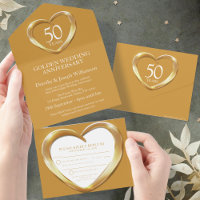 Golden mariage anniversaire 50 ans fête tous