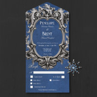 Gothique Blue Moody Victorian Frame Diner