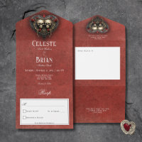 Gothique Noir & Rouge Crânes & Coeur Rouge Non Dîn