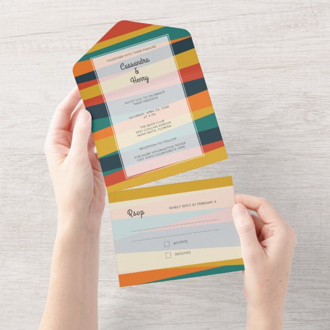 Invitation Tout En Un Gras moderne Gratuit Gratuit Gratuit Gratuit Turqu (Déchirure)