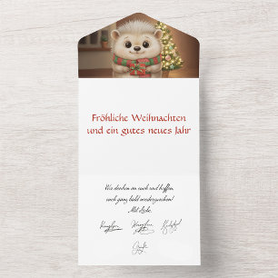 Invitation Tout En Un Igel sourd avec Tannenbaum