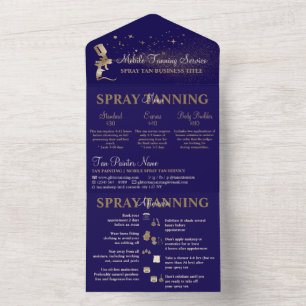 Invitation Tout En Un Instructions pour les soins postérieurs Spray Tan 