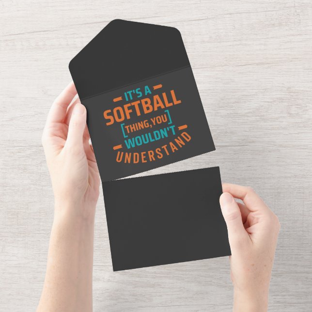 Invitation Tout En Un It's a Softball Thing | Sports (Déchirure)