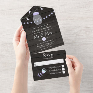 Invitation Tout En Un Jardin Rustique Mason Jar Spring Tout En Un Invita