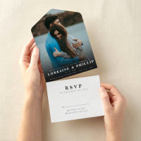 Joyeux moment Elégant dégradé RSVP Mariage