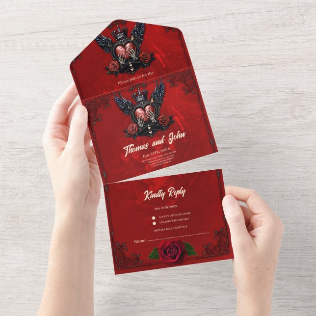 Invitation Tout En Un Le Coeur Cassé : Un Épopée Gothique. (Déchirure)