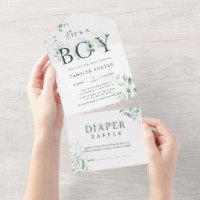 LETTRE BOtanique Baby shower | Raffle de couches