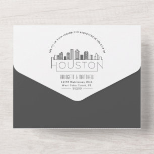 Invitation Tout En Un Ligne Skyline Houston Deco MARIAGE