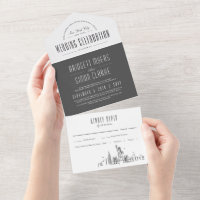 Ligne Skyline New York Déco | Mariage de style gri