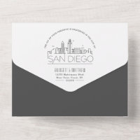 Ligne Skyline San Diego Deco | Mariage de style gr
