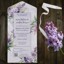 Lilacs et Heather sur Lavender avec code QR
