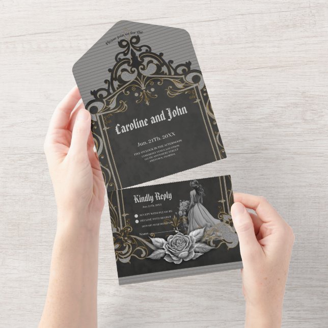 Invitation Tout En Un Luxe et romance (Déchirure)