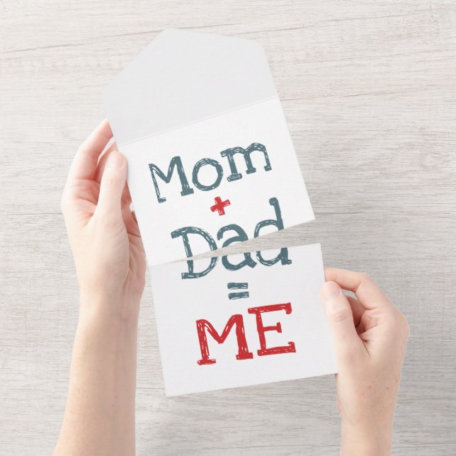 Invitation Tout En Un Maman et papa sont moi (Déchirure)