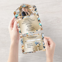 Invitation tout en un mariage