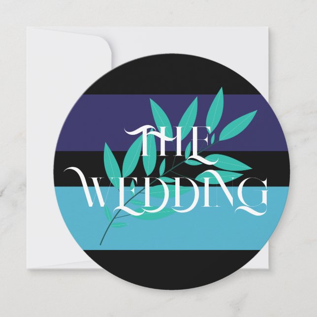 Invitation tout en un mariage (Devant)