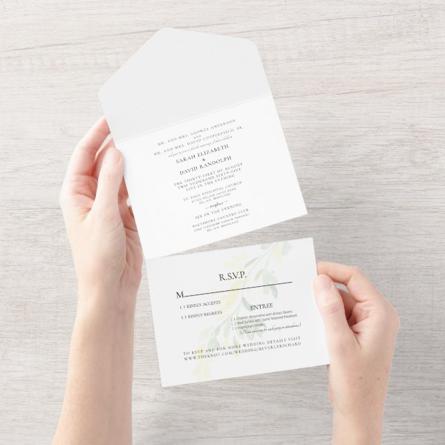 Invitation Tout En Un Mariage à deux emplacements Jaune Fleur sauvage co (Déchirure)