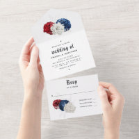 Mariage Américain Rouge Blanc et Bleu