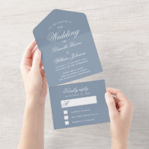 Mariage Bleu Poussiéreux Écriture Calligraphique É
