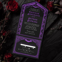 Mariage de la cathédrale gothique violet Vampire