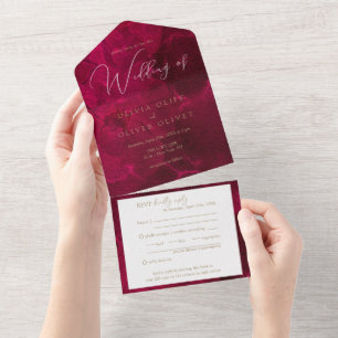 Invitation Tout En Un Mariage de la passion bourguignonne