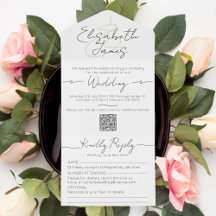 Mariage de script moderne minimaliste noir et blan