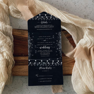 Invitation Tout En Un Mariage de voyants à chaînes rustiques