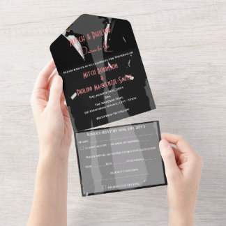Invitation Tout En Un Mariage d'hommes gayx MM Smoking