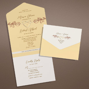 Invitation Tout En Un Mariage du printemps de Boho