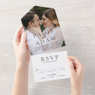 Invitation Tout En Un Mariage éditorial photo moderne