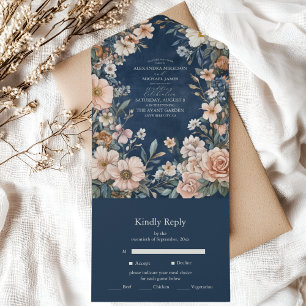 Invitation Tout En Un Mariage Élégance Victorienne Royale 