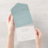 Mariage Élégant Bleu Simple et Discret