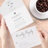 Mariage Élégant Chic Moderne Simple QR Repas Optio