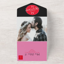 Mariage moderne Black Magenta