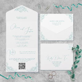 Invitation Tout En Un Mariage Peony Elegance