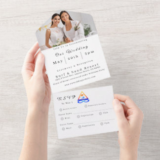 Invitation Tout En Un Mariage photo-LGBTQ-Twin flamme-
