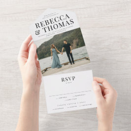 Invitation Tout En Un Mariage photo moderne