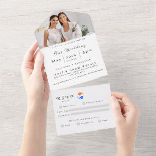 Invitation Tout En Un Mariage Photo Twin Flames-LBGTQ-