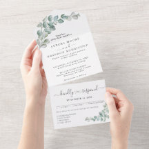 Mariage Rustique Aquarelle Eucalyptus Verdure
