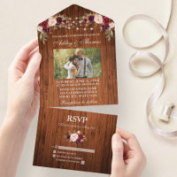 Mariage rustique Lumières en bois Floral