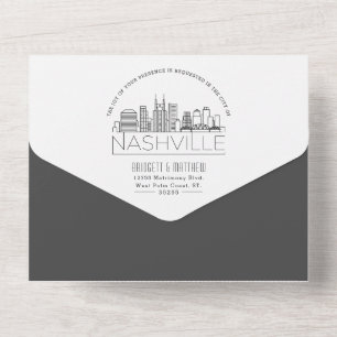 Invitation Tout En Un Mariage Skyline Nashville Deco