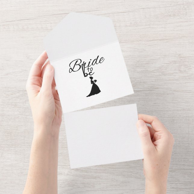 Invitation Tout En Un Mariée à être (Déchirure)