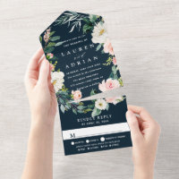 Marine Blush Floral Wreath Wedding
