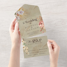 Moderne Chic Bohème Aquarelle Mariage Floral