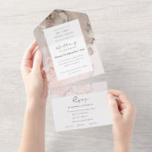 MODERNE DUSKY BLUSH ROSE ROSE OR AGATE MARIAGE AL