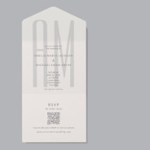 Monogramme Architectural Minimal Tout-en-un Mariag
