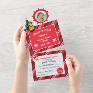 Invitation Tout En Un Nice Liste Père Noël Certificat Officiel Cute Nouv