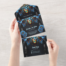 Invitation Tout En Un Noble coeur steampunk