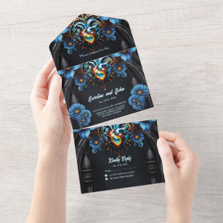 Invitation Tout En Un Noble coeur steampunk