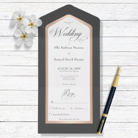 Noir & Blanc minimum Or Rose moderne tout en un