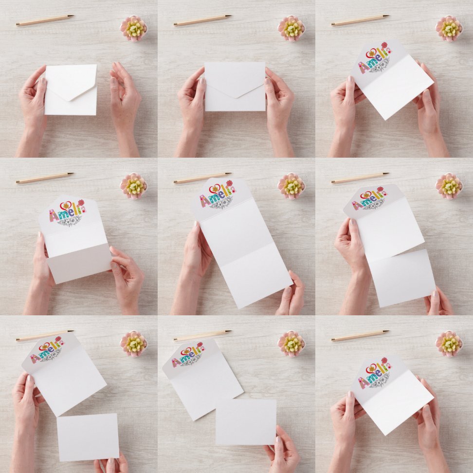 Invitation Tout En Un Nom Amelia personnalisé